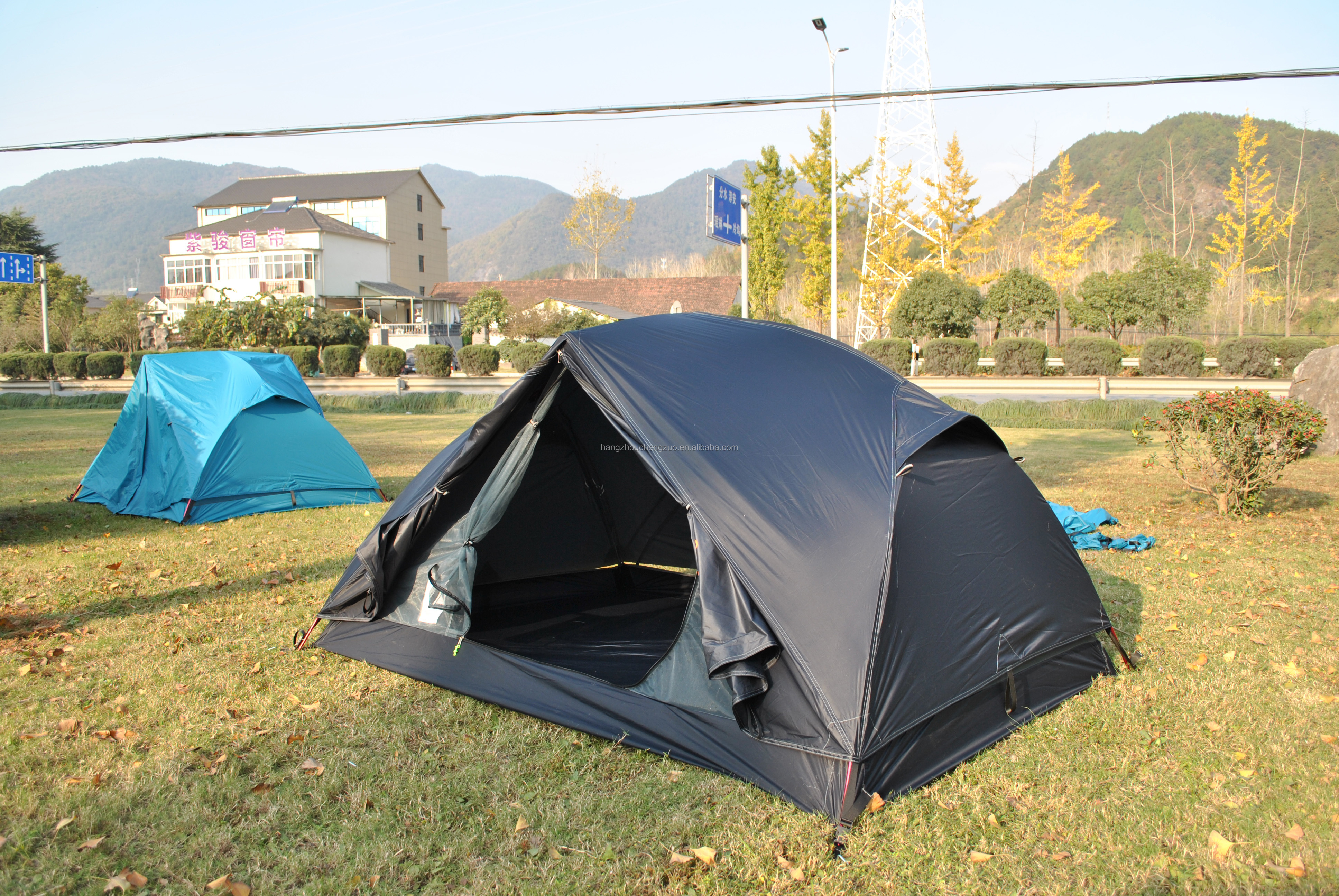 Cheap Goat Tents Black tent,Ultralight 2 Person 20D Silicone Nylon camping tent,CZX 435B Black MSR Hubaba NX 2 Person tent with footprint Tents 